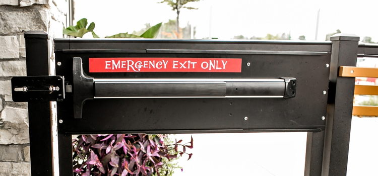 emergency push bar installation in Lamont